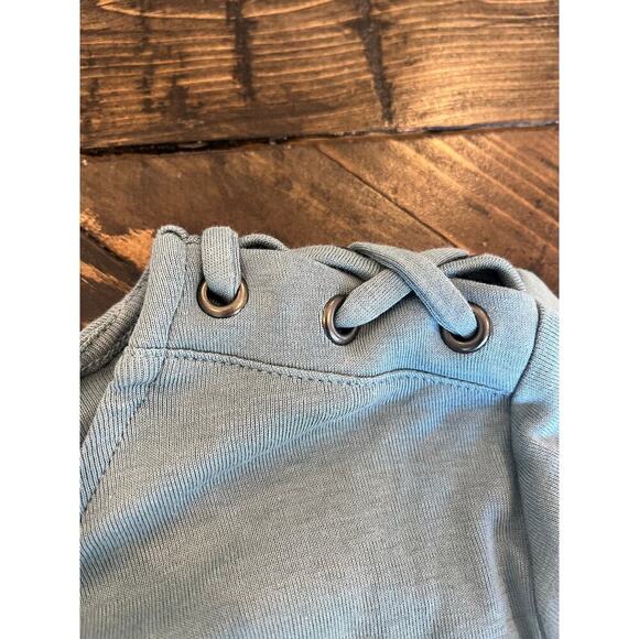 J. Jill Pima Laced Shoulder Tunic Top Women Medium Light Cottage Core Comfy Soft - Picture 8 of 9